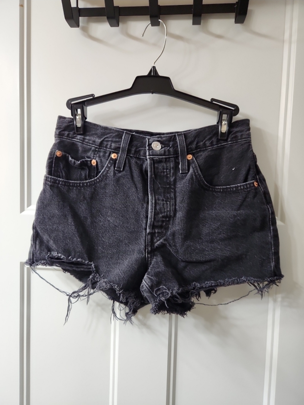 Levi's Black 501 Shorts - 26